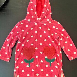 Mini Boden Toddler Swim Cover-Up – Size 2-3Y – Strawberry Hooded Towel Dress